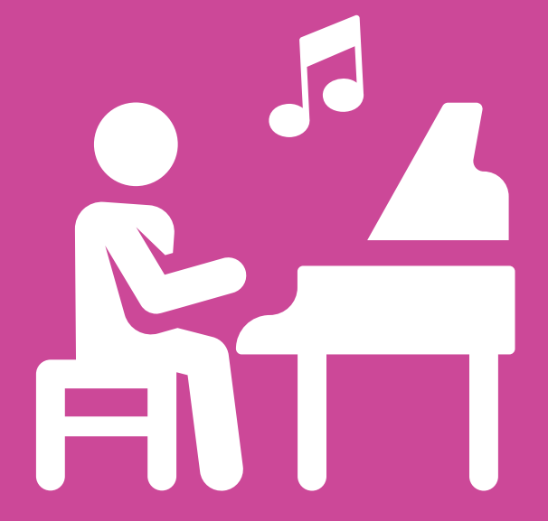 Playing piano icon